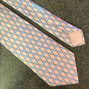 Men's Hermes 100% silk patterned tie